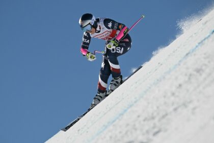 Lindsey Vonn on the slopes of St Mortiz, almost six years after her last World Cup race