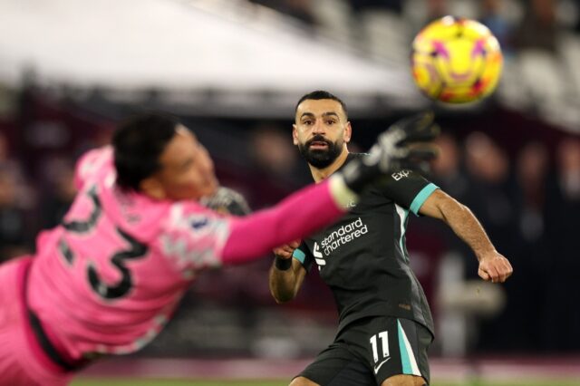 Mohamed Salah leads the Premier League in both goals and assists