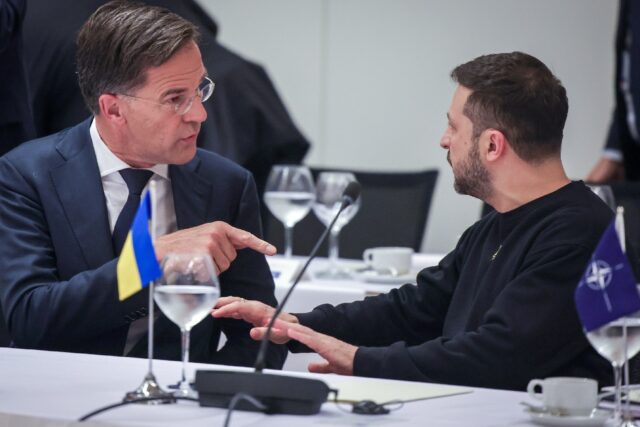 NATO Secretary General Mark Rutte and Ukraine's President Volodymyr Zelensky are set to hu