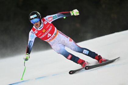 Norway's Fredrik Moeller won his first World Cup race the super-G at Bormio