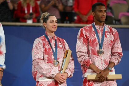 Olympic mixed doubles tennis bronze medallists Gabriela Dabrowski and Felix Auger-Aliassim