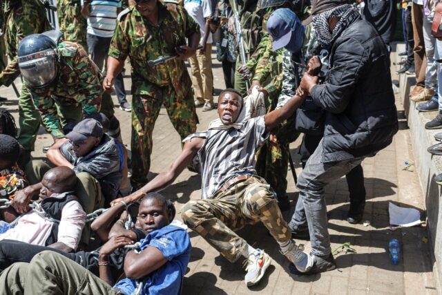 Scores of protesters rallied in Kenya's capital Nairobi, calling for an end to a recent sp