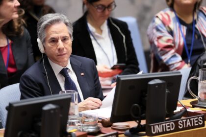 US Secretary of State Antony Blinken attends a UN Security Council session