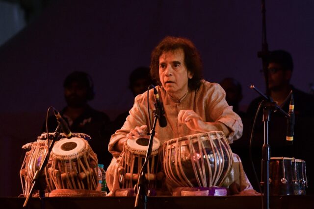 Zakir Hussain was credited with bringing India's tabla drum into the mainstream
