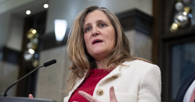 Canada's Finance Minister Chrystia Freeland Resigns