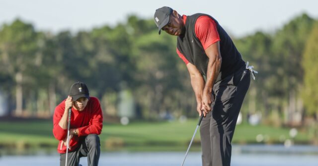 Tiger Woods Plays PNC Championship with Son