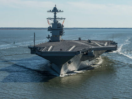 In this Saturday, April 8, 2017 file photo provided by the U.S. Navy, the USS Gerald R. Fo