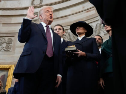 Donald Trump is sworn in as the 47th president of the United States by Chief Justice John