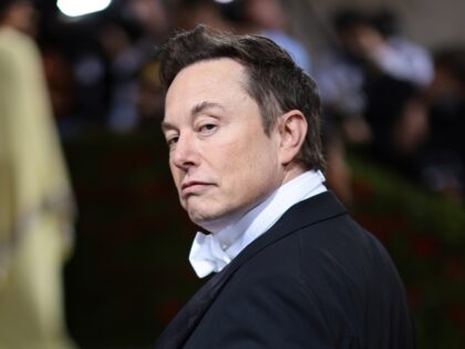 Elon Musk looks over his shoulder with a frown