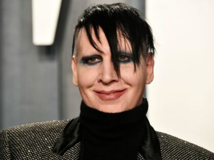 Marilyn Manson attends the 2020 Vanity Fair Oscar Party hosted by Radhika Jones at Wallis