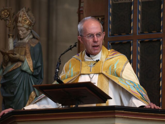 CANTERBURY, ENGLAND - APRIL 17: Justin Welby, the Archbishop Of Canterbury delivers his Ea