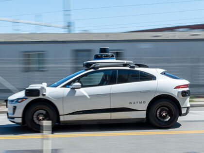 A Waymo autonomous taxi in San Francisco, California, US, on Thursday Aug. 10, 2023. Calif