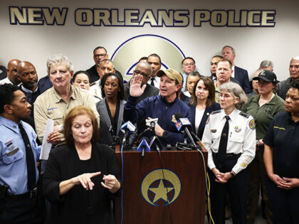 Louisiana Gov. Jeff Landry speaks to the media during a press conference on January 1, 202