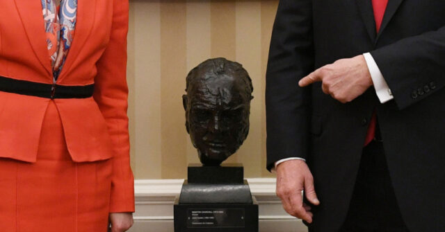 Trump Brings Back Winston Churchill Bust Back to the Oval Office
