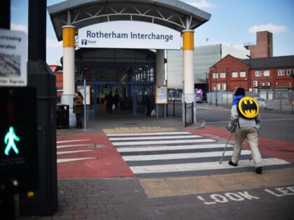 ROTHERHAM, ENGLAND - MAY 10: A an enters Rotherham Interchange ahead of a visit from Labo