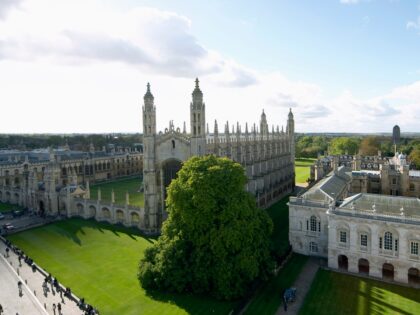 King's College and Old Schools from St Mary's Church, Cambridge, UK. (Photo by Andrew Holt