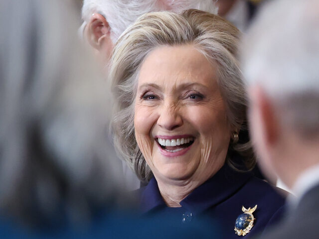 Former Secretary of State Hillary Clinton arrives for the Inauguration of Donald J. Trump