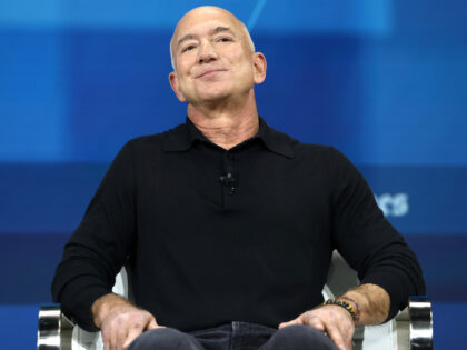 Jeff Bezos, founder and executive chairman of Amazon and owner of the Washington Post, loo