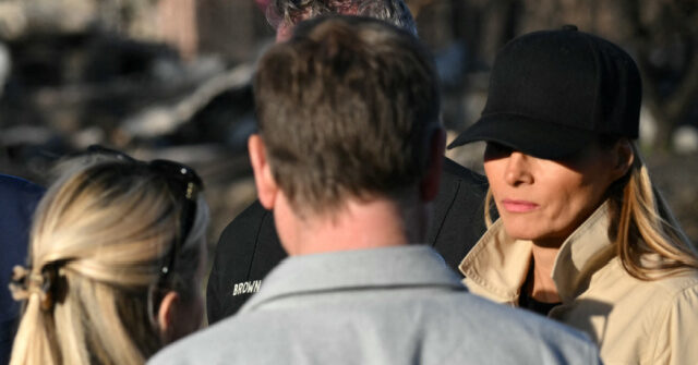WATCH: Melania Trump Speaks to LA Fire Victim in Native Language