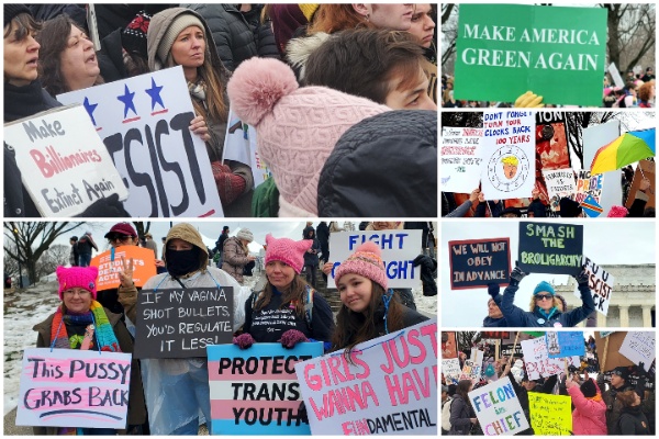 Mixed Placards, One Theme -- Anti-Trump (Lana Shadwick/Breitbart Texas)