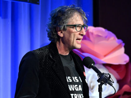 NEW YORK, NEW YORK - MAY 23: Neil Gaiman speaks onstage at the Full Bloom: The 2023 Moth B