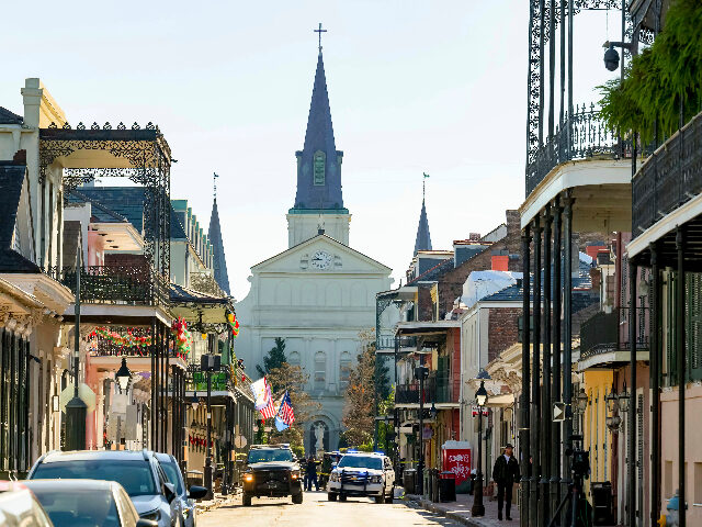 The St. Louis Cathedral is seen on Orleans St is seen in the French Quarter where a suspic