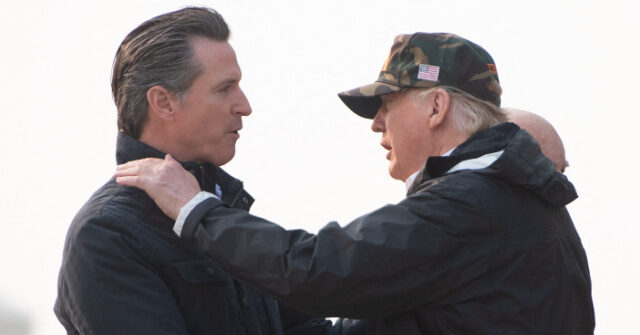 WATCH: Trump Meets Newsom as He Arrives to Tour L.A. Fire Damage