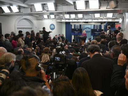 WASHINGTON, UNITED STATES - JANUARY 28 : White House Press Secretary Karoline Leavitt spea