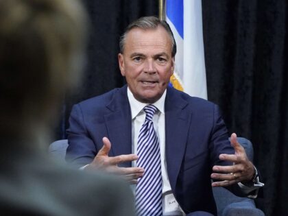 Businessman Rick Caruso answers a question as he participates in a forum for Los Angeles m