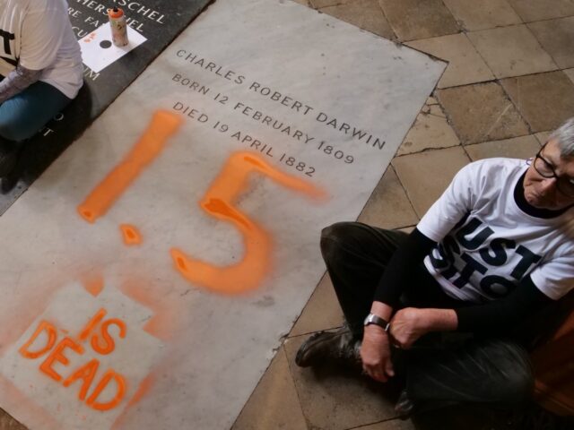 Just Stop Oil Radicals Deface Charles Darwin’s Grave in Westminster Abbey