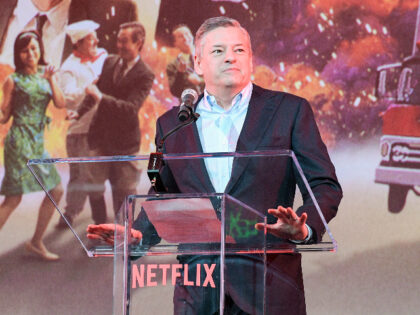 LOS ANGELES, CALIFORNIA - APRIL 30: Ted Sarandos, CEO & CCO, Netflix speaks onstage du