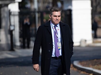 CNN White House correspondent Jim Acosta arrives at the White House in Washington, DC, Nov