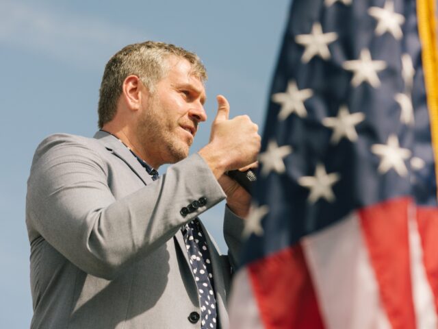 Conservative media personality Mike Cernovich gestures as he speaks during a 'Road To Vict