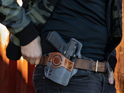 handgun in holster