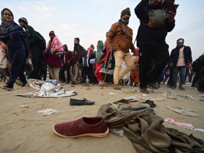 PRAYAGRAJ, INDIA - JANUARY 29: A scene after a stampede at Triveni Sangam on January 29, 2