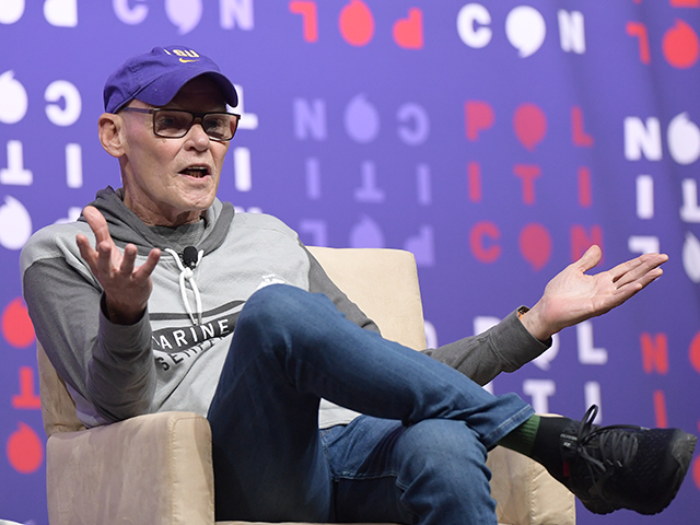 NASHVILLE, TENNESSEE - OCTOBER 26: James Carville speaks onstage during the 2019 Politicon