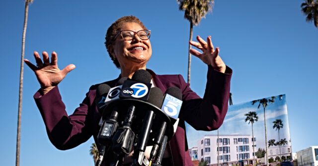 NextImg:L.A. Mayor Karen Bass Last Month Bragged About Building a 'Greener LA'