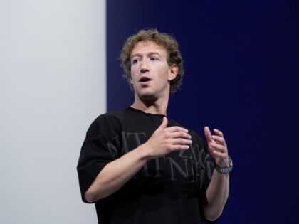 FILE - Mark Zuckerberg talks about the Orion AR glasses during the Meta Connect conference