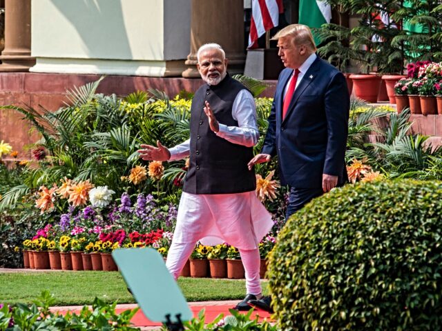 NEW DELHI, INDIA - FEBRUARY 25: US President Donald Trump and Indian Prime Minister Narend