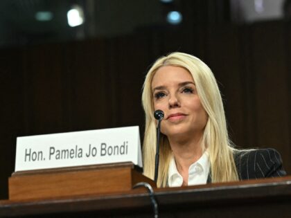 Former Florida Attorney General Pam Bondi testifies before a Senate Judiciary Committee he