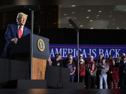 President Donald Trump speaks about the economy during an event at the Circa Resort and Ca