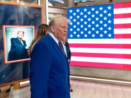 President-elect Donald Trump arrives on the floor of the New York Stock Exchange after rin