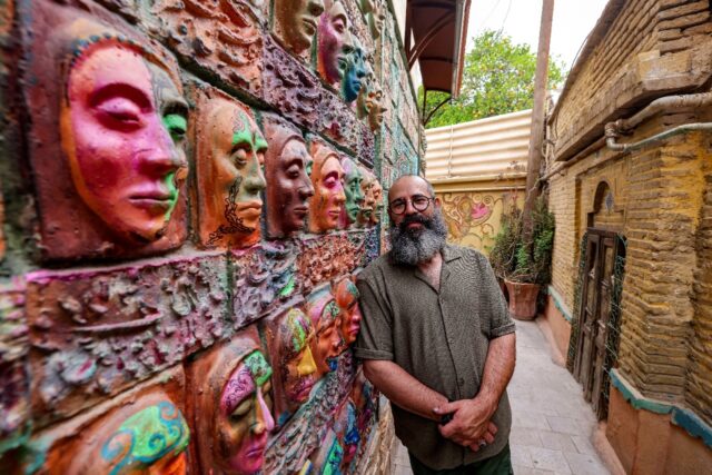 Adel Yazdi has over the years turned the walls of his old neighbourhood into a vivid visua