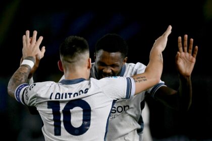 Lautaro Martínez was among the scorers for Inter Milan at Lecce