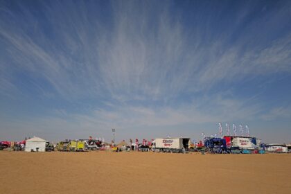 The Paris-Dakar bivouac in Bisha ahead of the start of the race on Friday