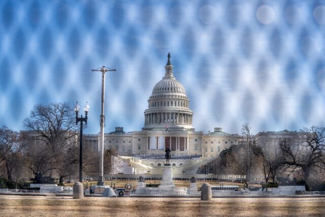 Security fencing has been erected around the US Capitol building ahead of the January 6th,