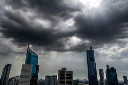 Storm clouds over the Indonesian capital Jakarta in July last year. The country endured th