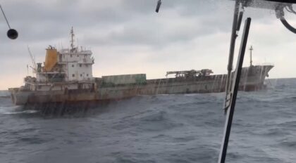Taiwan's coast guard said the Cameroon-flagged, Chinese-owned Shunxing39 cargo ship was su