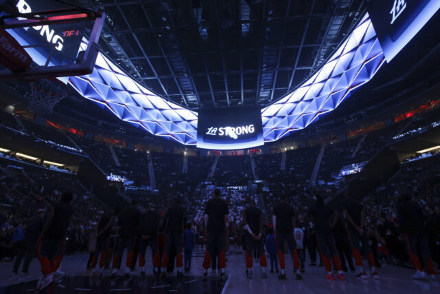 Heat Clippers Basketball California Wildfires The Associated Press