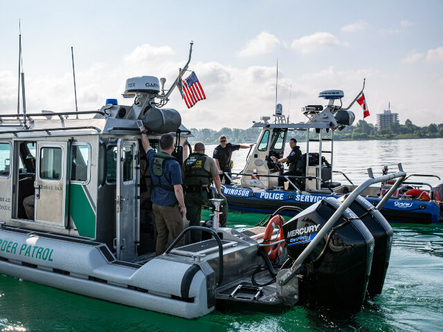 Detroit Sector Border Patrol meet with Canadian law enforcement along the Michigan/Ontario